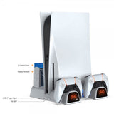 Dobe PS5 Slim Dockingstation med Køleventilator Kontrolopladning Spilopbevaring