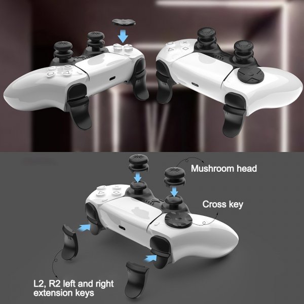 PlayStation 5 Thumb Grips Trigger Extender D-Pad Antislip