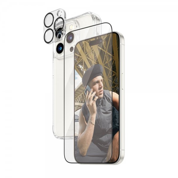 PanzerGlass iPhone 15 Pro 3-i-1 Bundlesæt