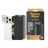 PanzerGlass iPhone 15 Pro 3-i-1 Bundlesæt Privacy