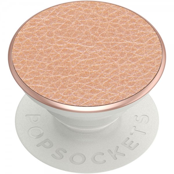 Popsockets PopGrip Premium Pebbled Vegansk Læder Rosaguld