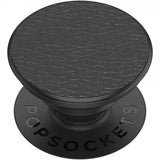 Popsockets PopGrip Premium Pebbled Vegansk Læder Sort