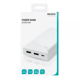 Deltaco Powerbank 20 000 mAh 10W Hvid