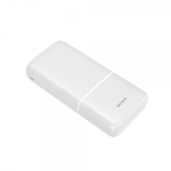 Deltaco Powerbank 20 000 mAh Hvid