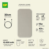 GP Powerbank Plus 10.000 mAh Cream