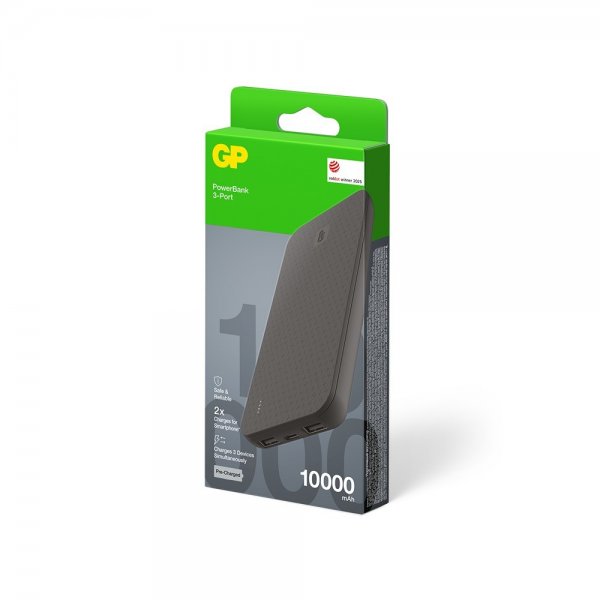 GP Powerbank Plus 10 000 mAh Sort