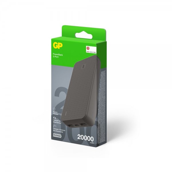 GP Powerbank Plus 20.000 mAh Sort