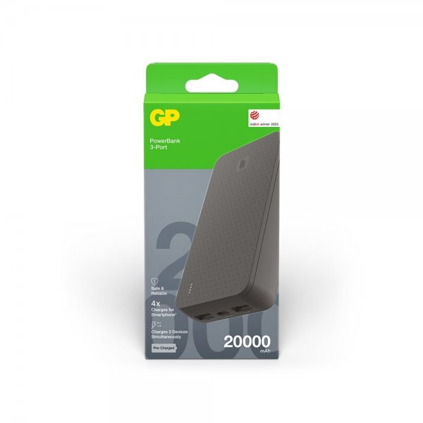 GP Powerbank Plus 20.000 mAh Sort