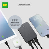 GP Powerbank Plus 5000 mAh Sort
