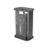 Deltaco Powerbank Transparent 10.000 mAh Hurtig Opladning Sort