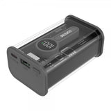 Deltaco Powerbank Transparent 10.000 mAh Hurtig Opladning Sort