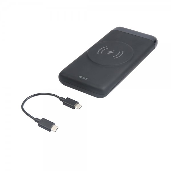 Deltaco Powerbank Trådløs 10.000 mAh MagSafe Sort
