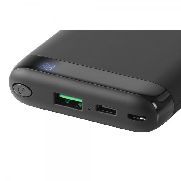 Deltaco Powerbank Wireless 10 000 mAh Sort