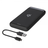 Deltaco Powerbank Wireless 10 000 mAh Sort