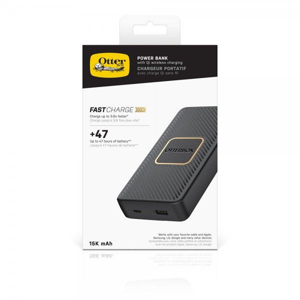 Otterbox Powerbank Wireless 15 000 mAh Sort