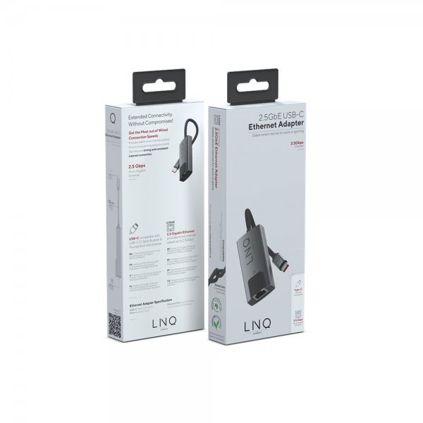LINQ by Elements Pro USB-C/RJ45 adapter 2.5 Gbps