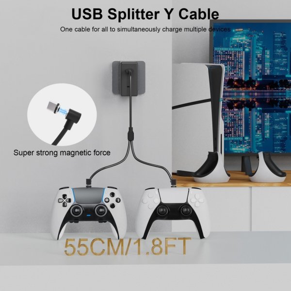 JYS PS5/PS5 Slim Ladestation til VR2/DualSense Controllere