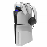 Ipega PS5 Slim Topmonteret Controller Oplader med Hovedtelefonholder