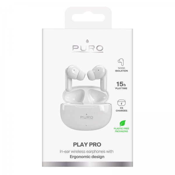 Puro trådløse hovedtelefoner Play Pro Hvid