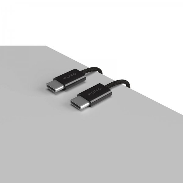 Puro Kabel Fabrik 2.0 60W USB-C til USB-C 1.5m Sort