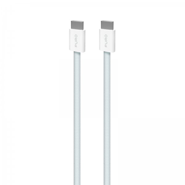 Puro Kabel Fabrik 2.0 60W USB-C til USB-C 1.5m Lyseblå