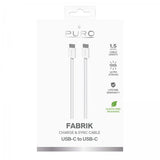 Puro Kabel Fabrik 2.0 60W USB-C til USB-C 1.5m Hvid