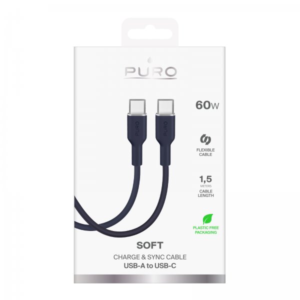 Puro Kabel TPE 25W USB-C til USB-C 1.5m Crown Blue