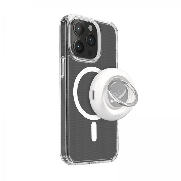 Puro Trådløs Oplader Mag Loop Pro Ring Stand MagSafe Hvid
