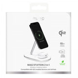 Puro Trådløs Oplader Mag Station 2-i-1 Qi2 Hvid