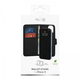 Puro iPhone 14 Cover Pung Stativ Sort