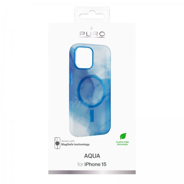 Puro iPhone 15 Cover Aqua Blå