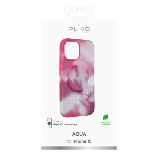 Puro iPhone 15 Cover Aqua Pink
