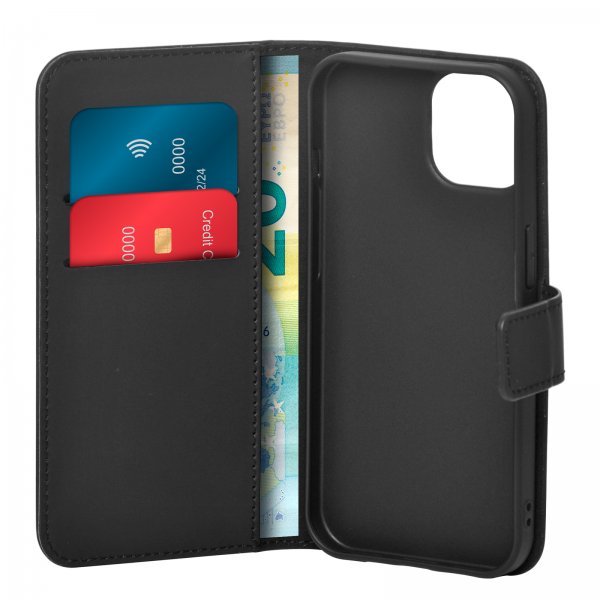 Puro iPhone 15 Cover Wallet Stand Sort