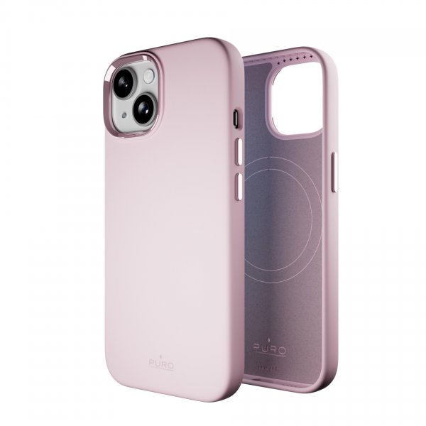 Puro iPhone 15 Plus Cover ICON Mag Pro Pink