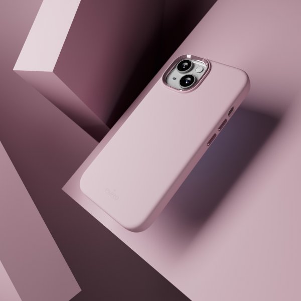 Puro iPhone 15 Plus Cover ICON Mag Pro Pink