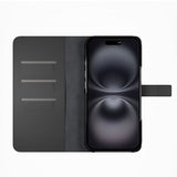 Puro iPhone 16 Plus Cover Wallet Stand Sort