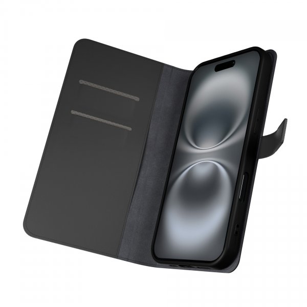 Puro iPhone 16 Pro Cover Wallet Stand Sort