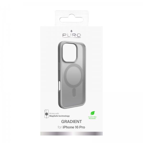Puro iPhone 16 Pro Cover Gradient Sølv