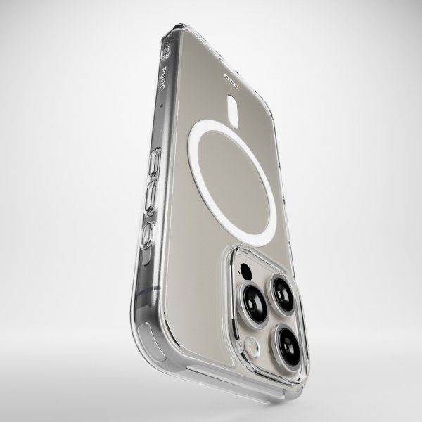 Puro iPhone 16 Pro Cover Impact Clear D3O MagSafe Gennemsigtig
