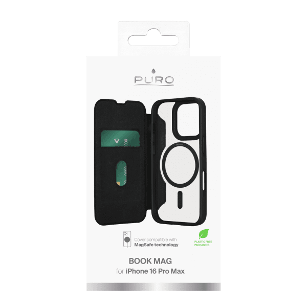 Puro iPhone 16 Pro Max Cover Book Mag 2 Sort