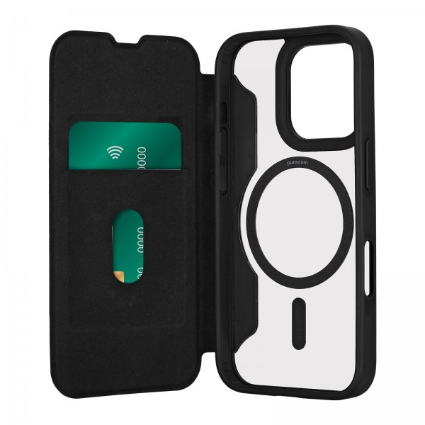 Puro iPhone 16 Pro Max Cover Book Mag 2 Sort