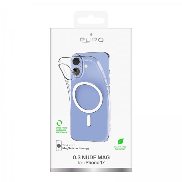 Puro iPhone 17 Cover 0.3 Mag Transparent