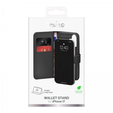 Puro iPhone 17 Etui Wallet Stand Sort