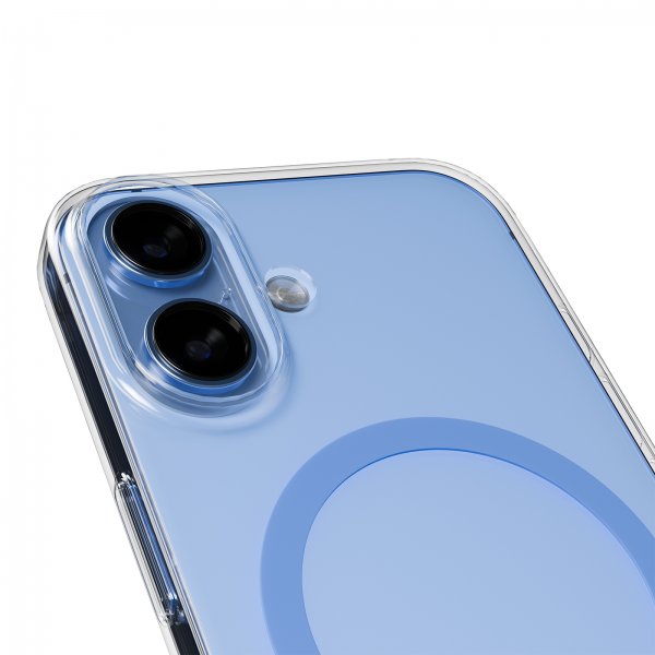 Puro iPhone 17 Cover Lite Mag Transparent Blå