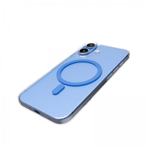 Puro iPhone 17 Cover Lite Mag Transparent Blå