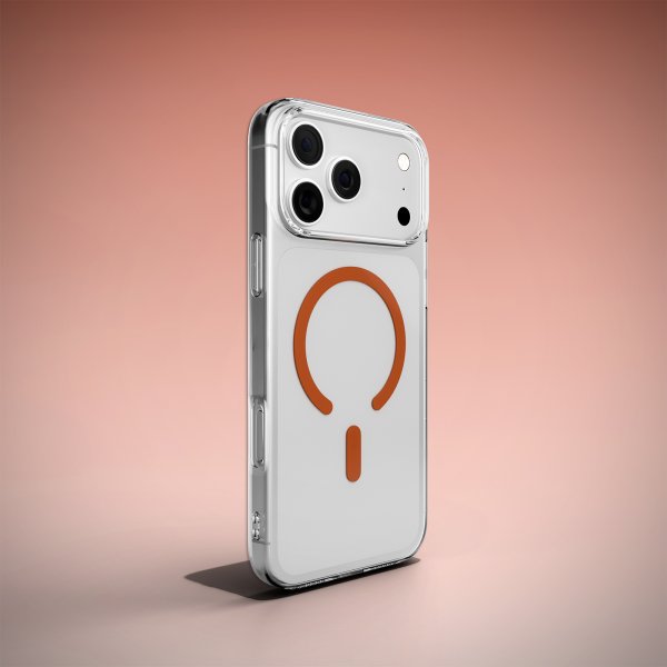 Puro iPhone 17 Pro Cover Lite Mag Transparent Orange