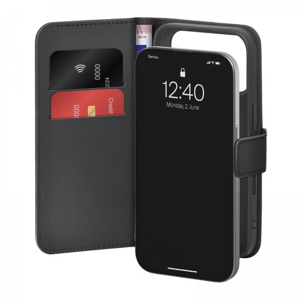 Puro iPhone 17 Pro Max Cover Wallet Stand Sort