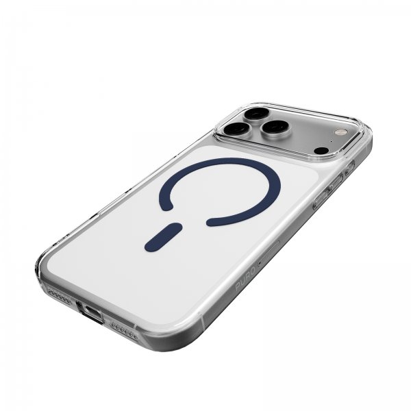 Puro iPhone 17 Pro Max Cover Lite Mag Transparent Blå