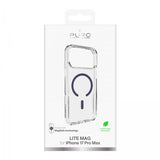 Puro iPhone 17 Pro Max Cover Lite Mag Transparent Blå