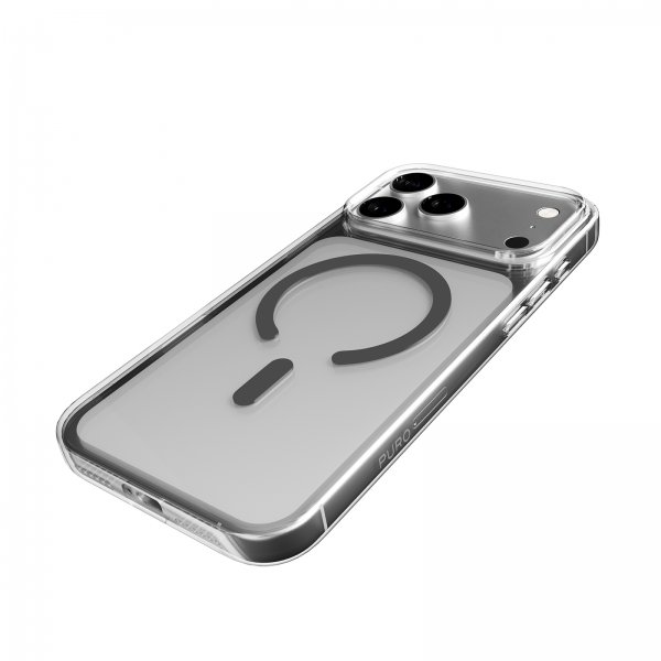 Puro iPhone 17 Pro Max Cover Lite Mag Transparent Grå